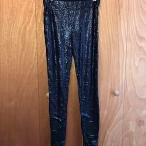 Navy Blue sparkly leggings